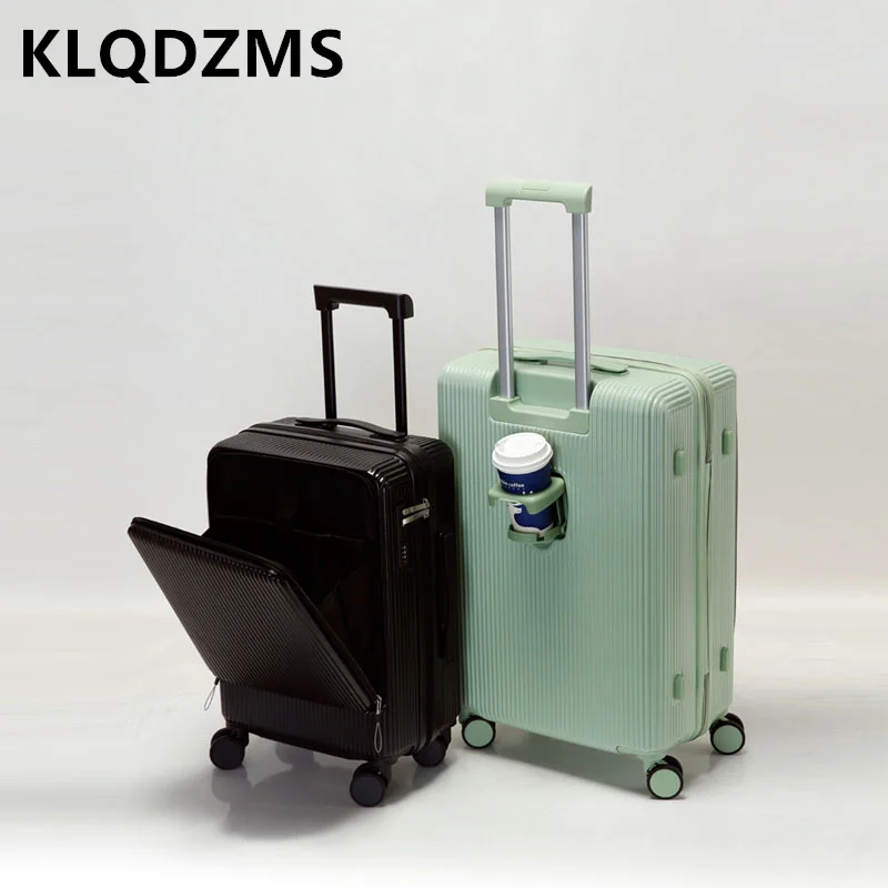 KLQDZMS Men's Suitcase Front Opening 20 Inch Boarding Box Multifunctional 22 