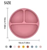Baby Safe Silicone Dining Plate Solid Cute Cartoon Children Dishes Grade Tableware for Baby Training Tableware Kids Feeding Bowl 5