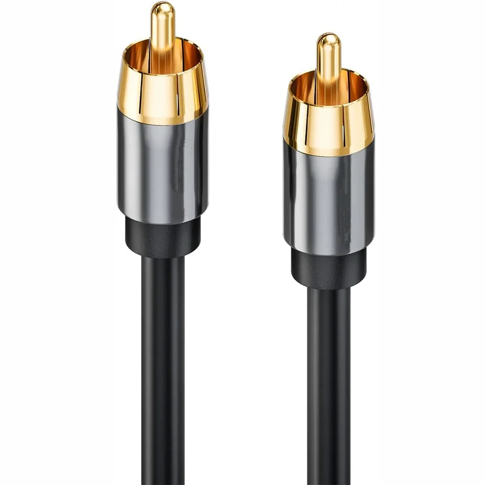 Premium Digital Coaxial Audio Cable with RCA Connectors - Stereo Sound