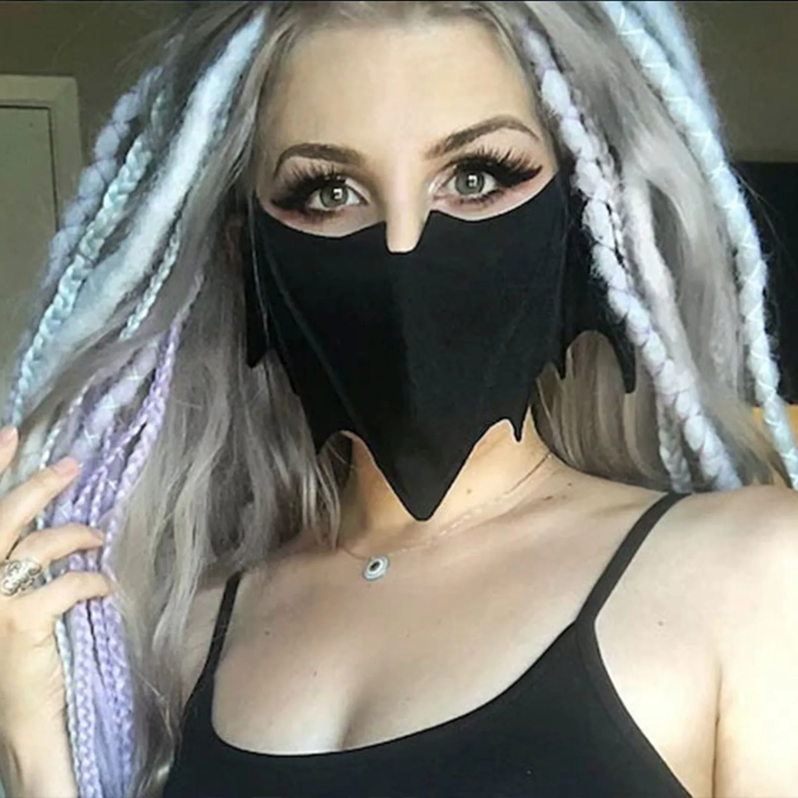 Unisex Men Women Face Mask Queer Cool Washable Role Playing Mask Trendy Windproof Dustproof Bat Halloween Dressing Masks