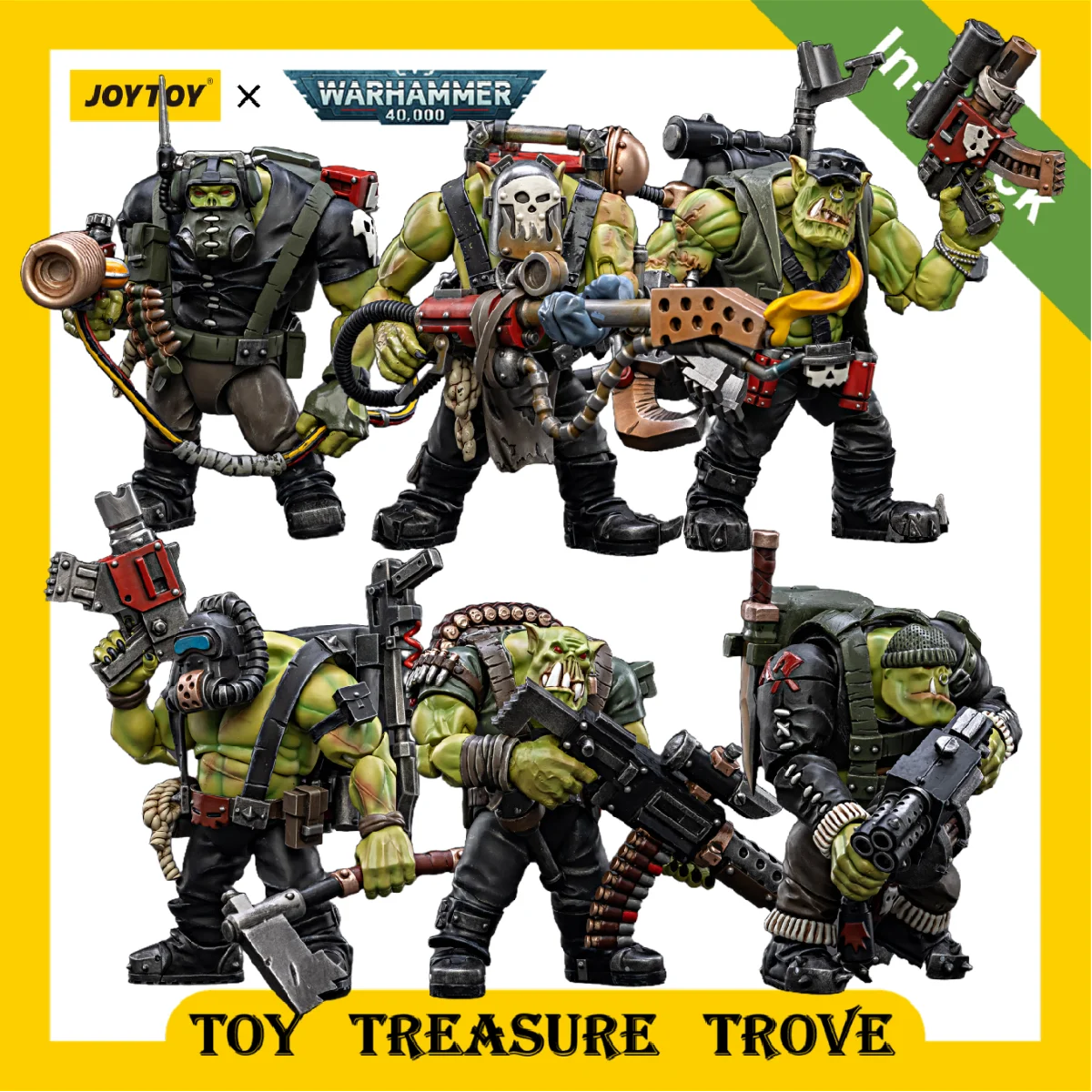 

[В наличии] боевой молоток JOYTOY 40k 1/18, фигурки героев Ork Kommandos Nob Nazbog ragrobsnarit Rotbilge balрукаk 12 см, аниме модельная игрушка