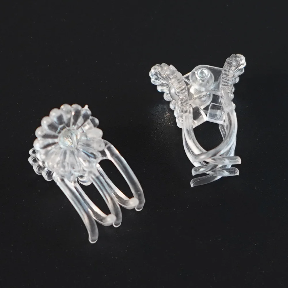 50-1000PCS Transparent 5 Claws Orchid Clips Plastic Butterfly Flowers Support Clear Fixer for Garden Vine Stem Plants Climbing