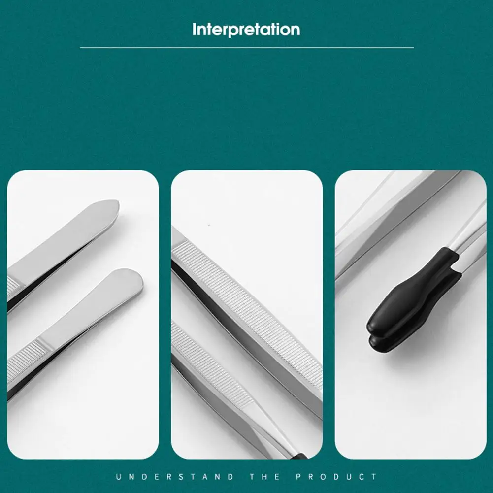 Tweezers Set 2 Pieces Rubber Tips For Jewelry Hobby Industrial Hobby Craft