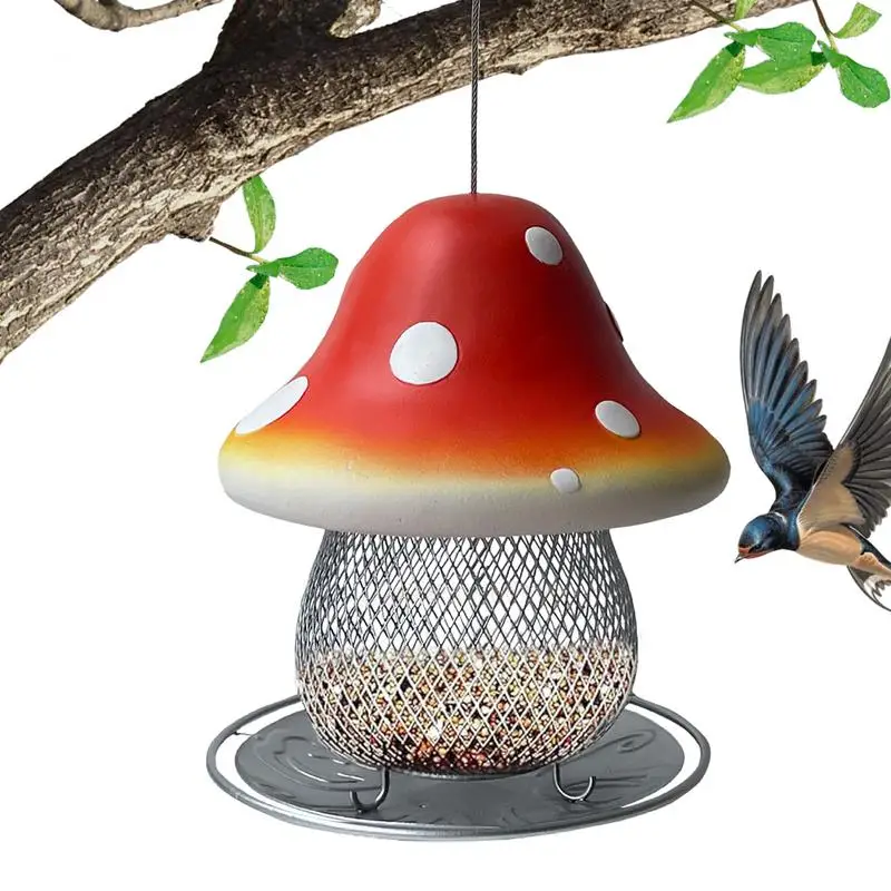 

Solar Bird Feeders Hanging Mushroom Birdfeeders Bird Feeders For Outdoors Hummingbird Feeder Wild Bird Feeder Outdoor Decor