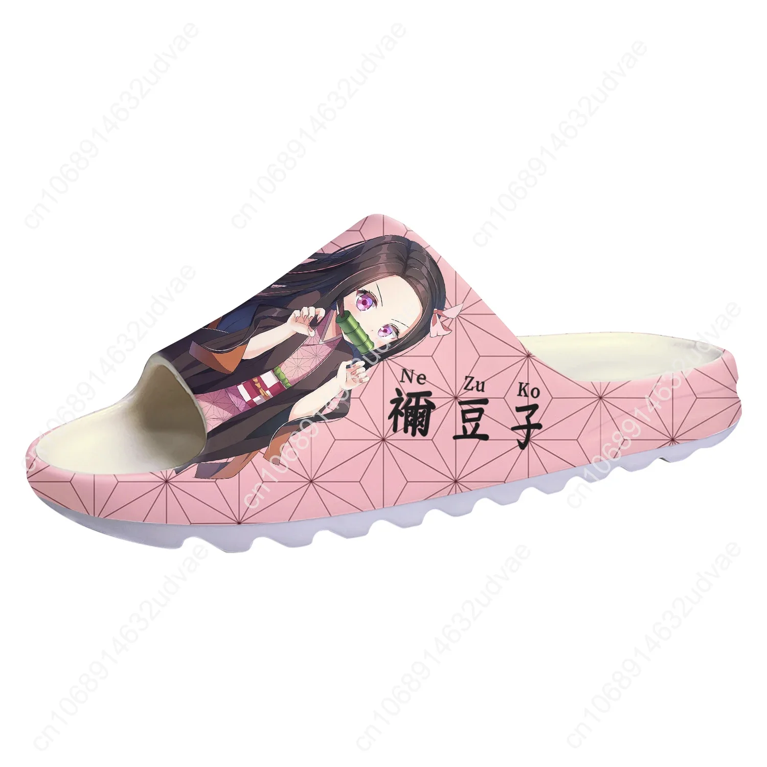 Japan Anime Cartoon Manga Tanjirou Nezuko Fashion Soft Sole Sllipers Mens Womens Teenager Sandals Custom Step On Water Shoes