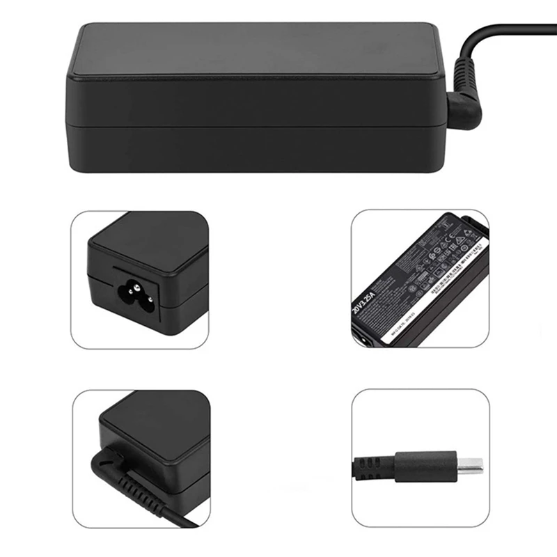 레노버 노트북 충전기, USB C타입 전원 어댑터, 20V2.25A 에 적합, 45W