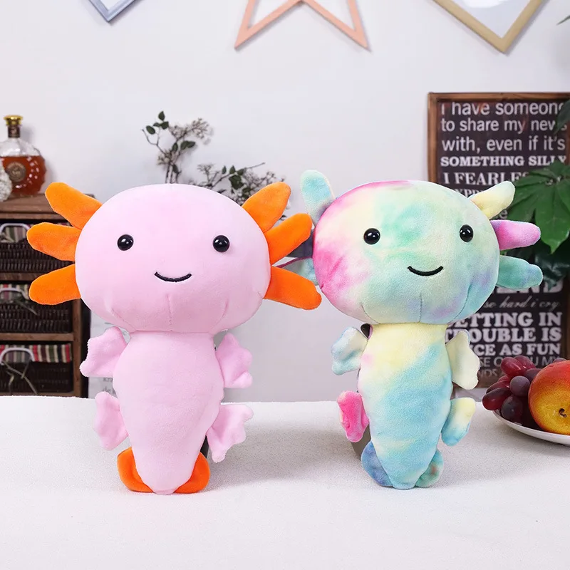 20/30cm Cuddly Axolotl Doll Plush Toy Handheld Salamander Colorful Small  Newt Underwater Animal Kids Plushie Peluche Gift