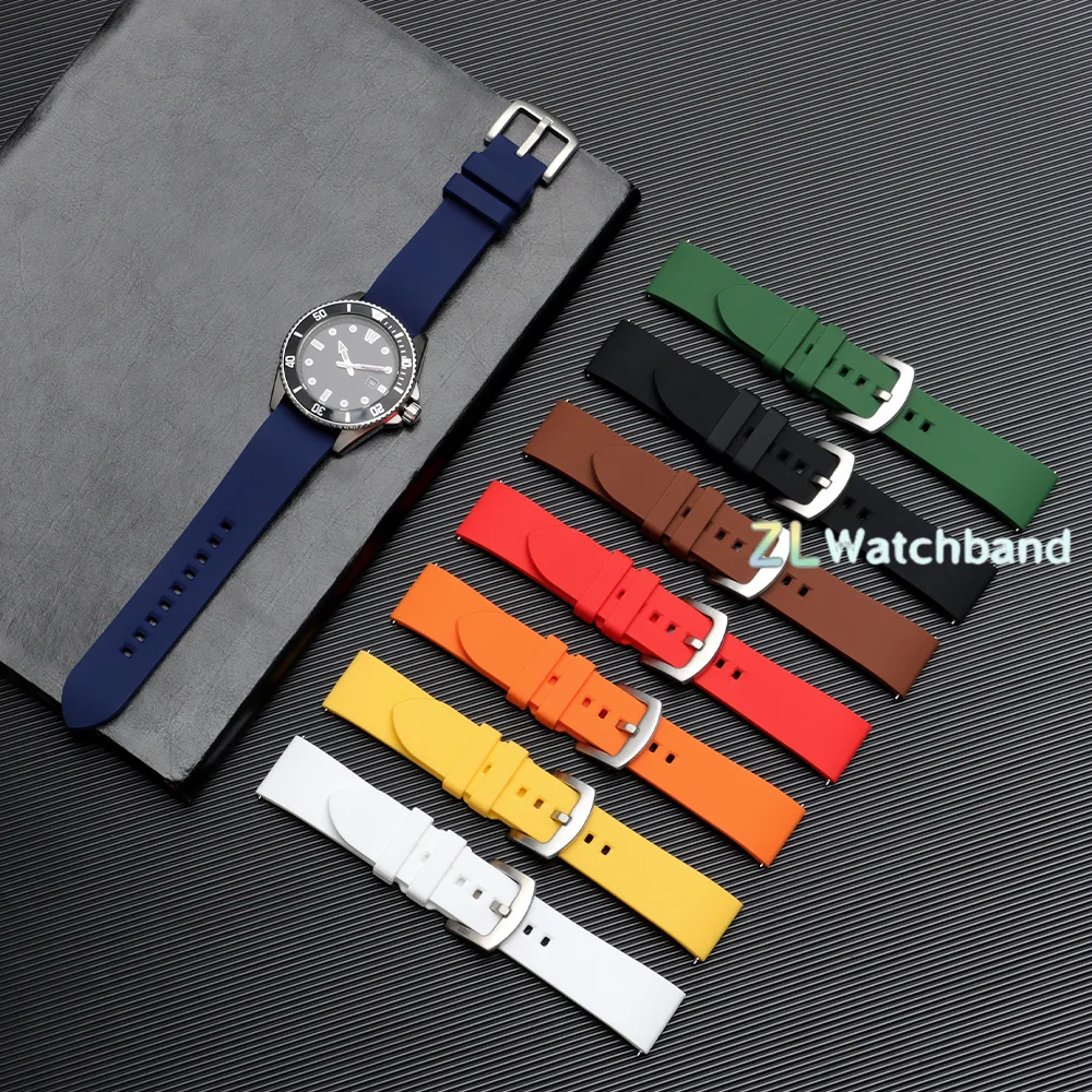 Men's Sports Waterproof Silicone Watch Band Strap - Multiple Sizes Available