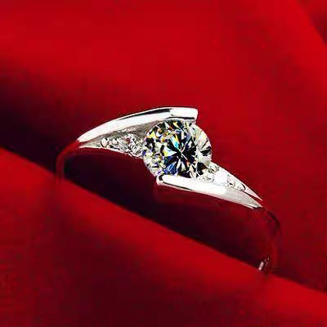 Fade 18K White Gold Rings Women High Quality Zirconia Diamond Original 925 Silver Rings Wedding Band Bridal Jewelry Gift
