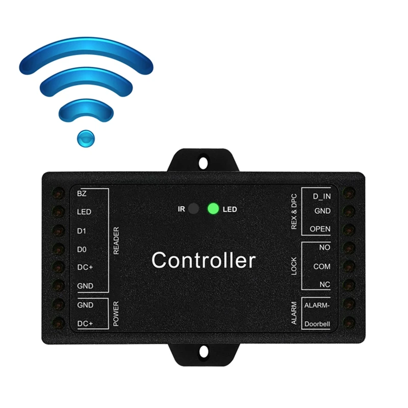 

TUYA Wifi Controller Single Door Remote Control Access Control Board Panel 12V Wiegand 26-44 Bits Input 1000 User