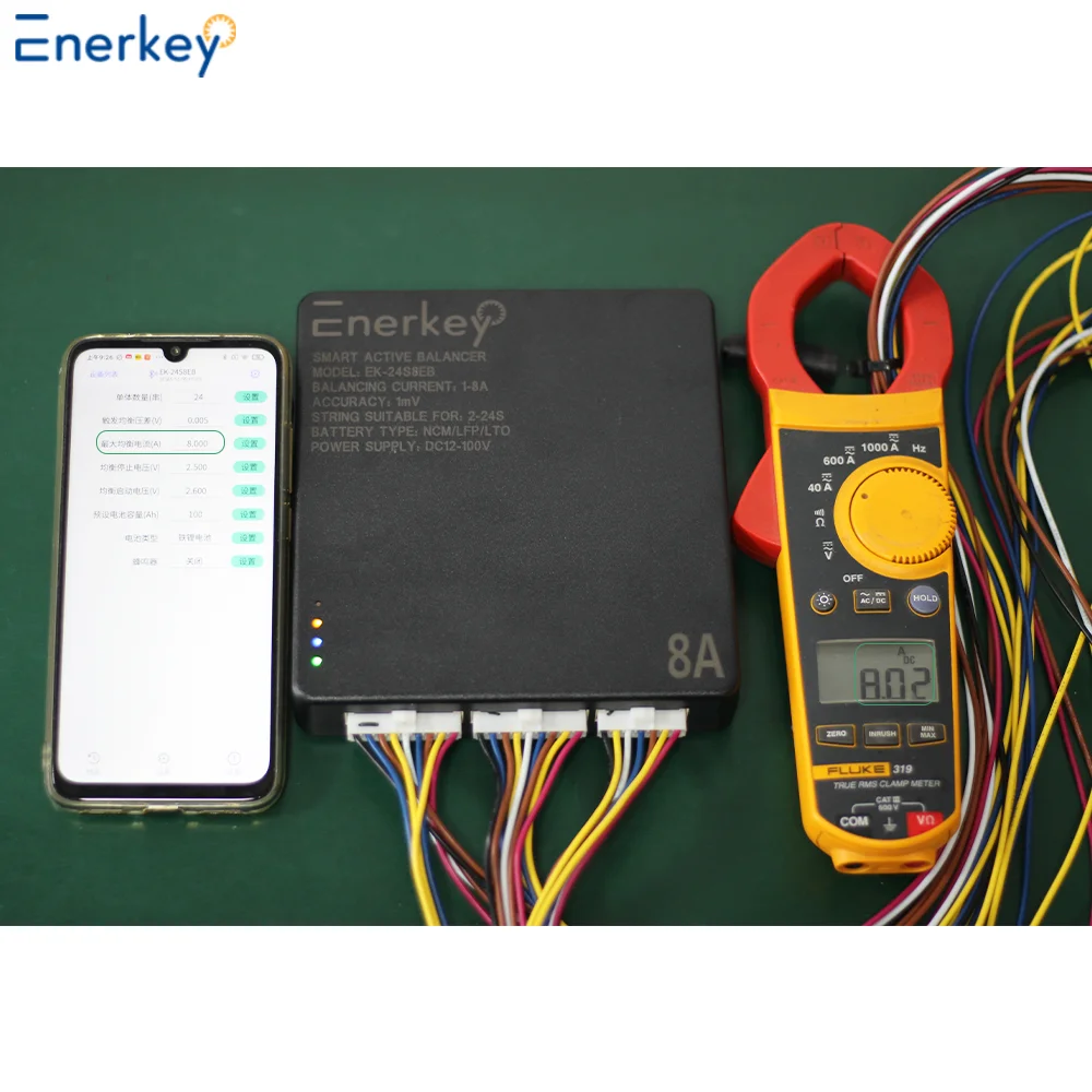 Enerkey EK-24S8EB 1A8A, 2S-24S스마트 액티브 밸런스, 리튬 이온, Lifepo, LTO 배터리, 액티브 이퀄라이제이션,