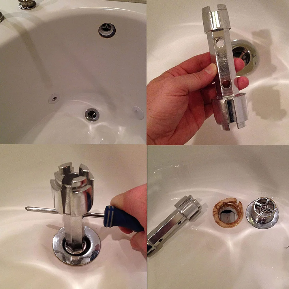 Drain Wrench Professional Bathtub Ratchet Draining Bathroom Sink Tool  Remover Specialty Tools