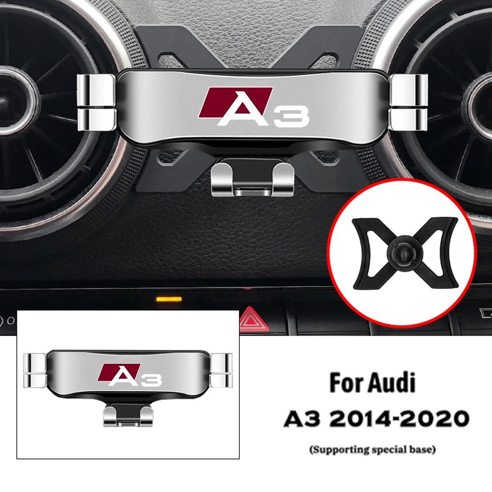Mobile Phone Holder Car Mobile Phone Holder Air Vent Mounts Stand GPS Gravity Navigation Bracket For Audi A3 S3 8V 2014