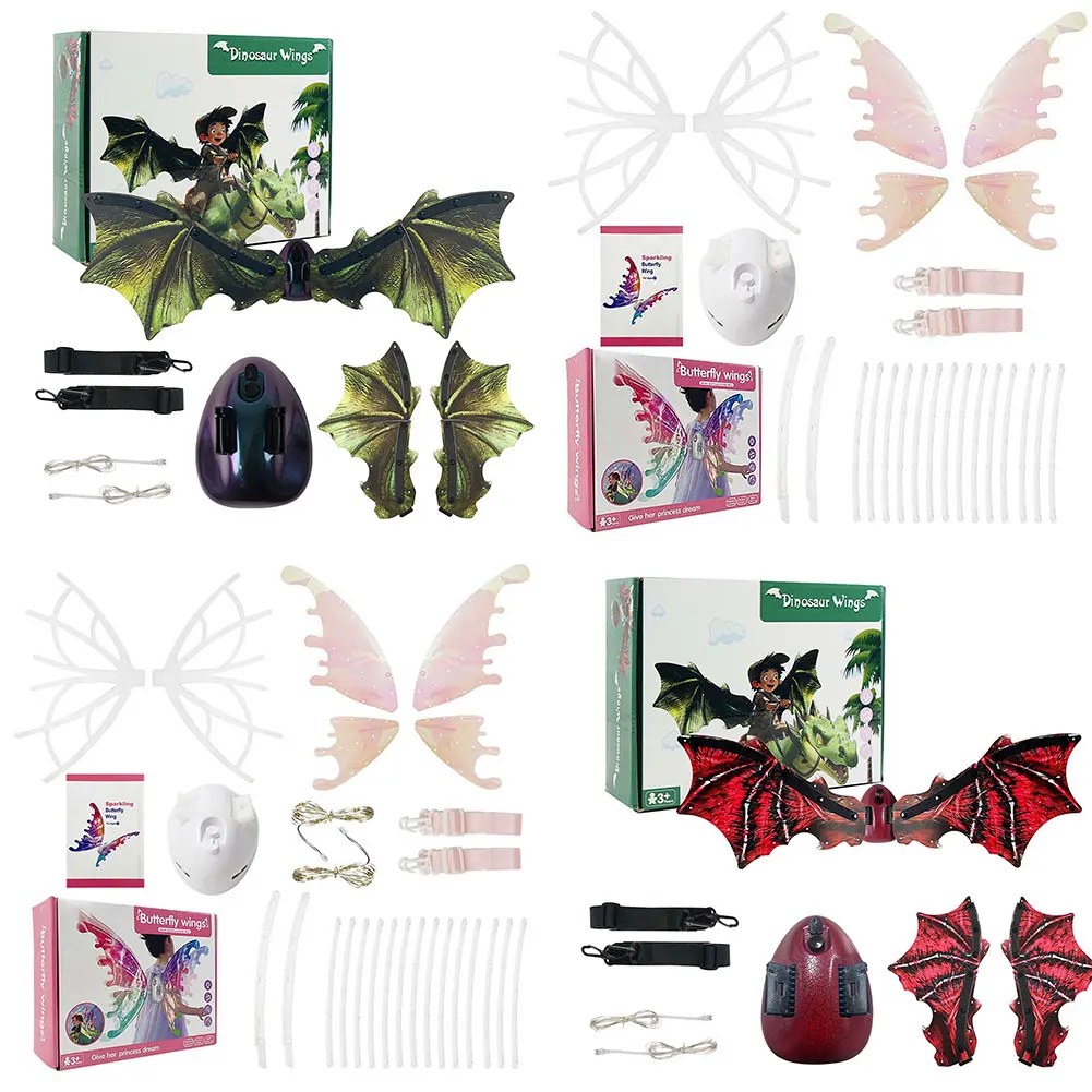

Electric Dinosaur Butterfly Wings Glowing Dress Up Accessories Cosplay Props For Birthday Christmas Party Decoration