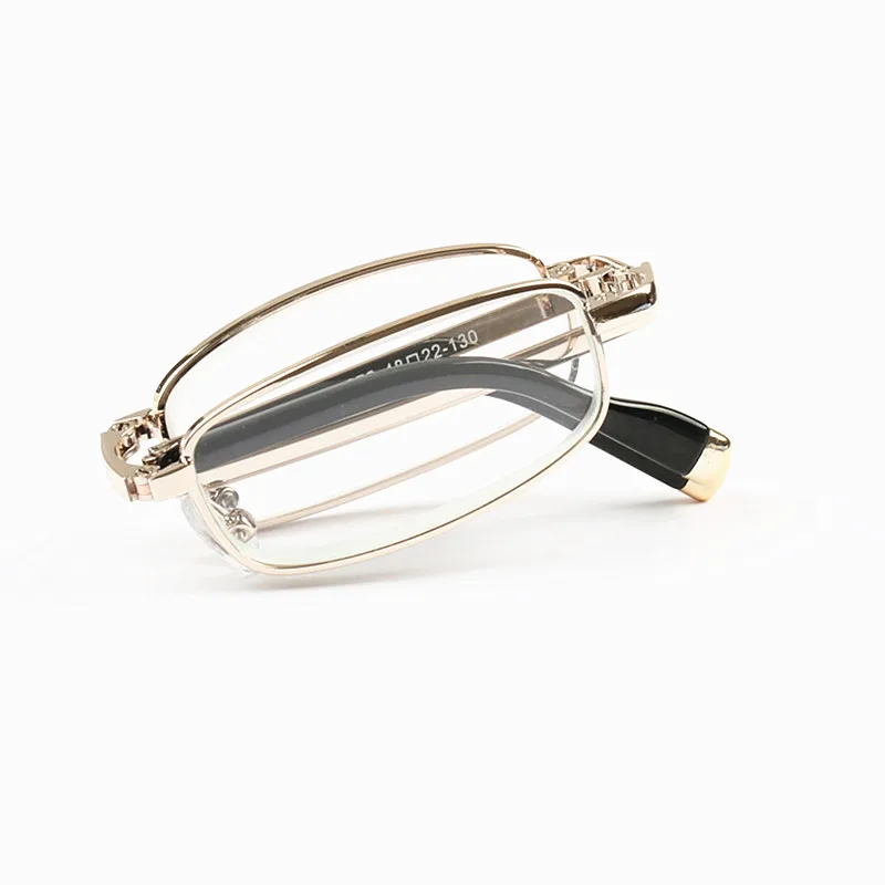 Reading Glasses Portable Folding Women Fold Temples Eyeglass With Case Belt Clip Presbyopic Glasses
