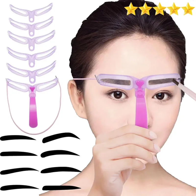 Eyebrow Thrush Handheld Headwear Beginner Aid Three-dimensional Eyebrow Card