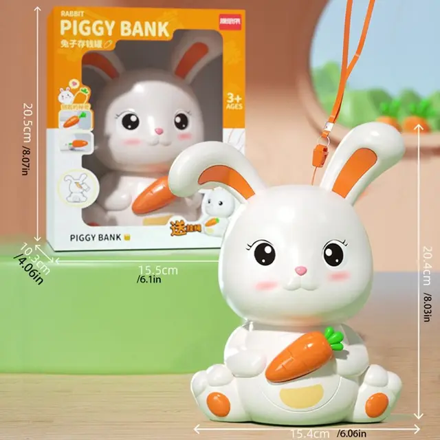 Animal Cartoon High-Capacity Home Decoration Rabbit Savings Tank Coin Box Piggy Bank Money Box Cash Box 3