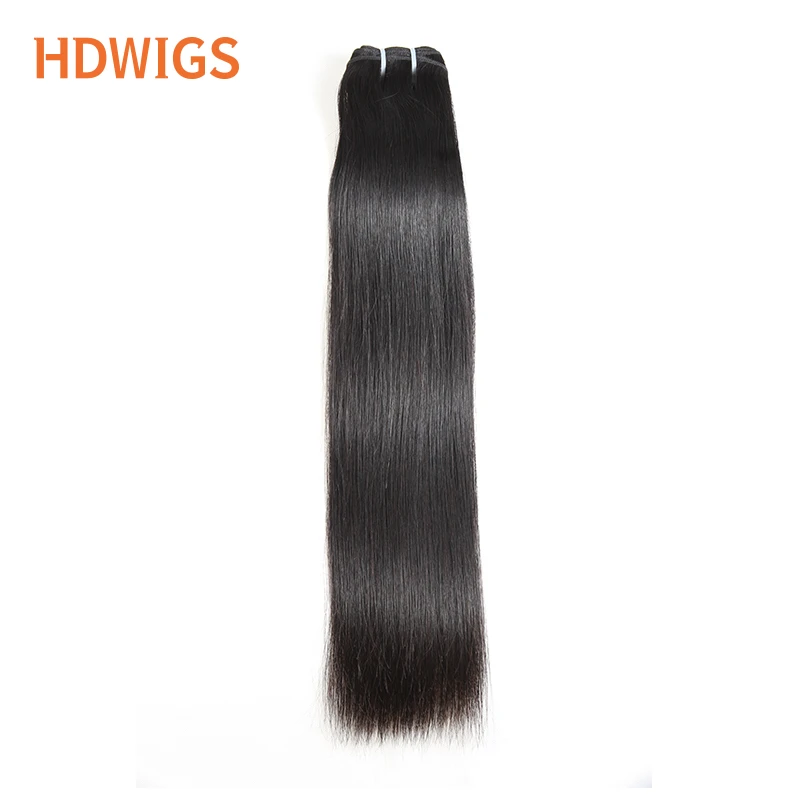 

Straight 1pc Human Hair Bundles HDWIGS Unproccessed Raw Virgin Human Hair Weft for Women Thick Hair End Hair Extensions Natural