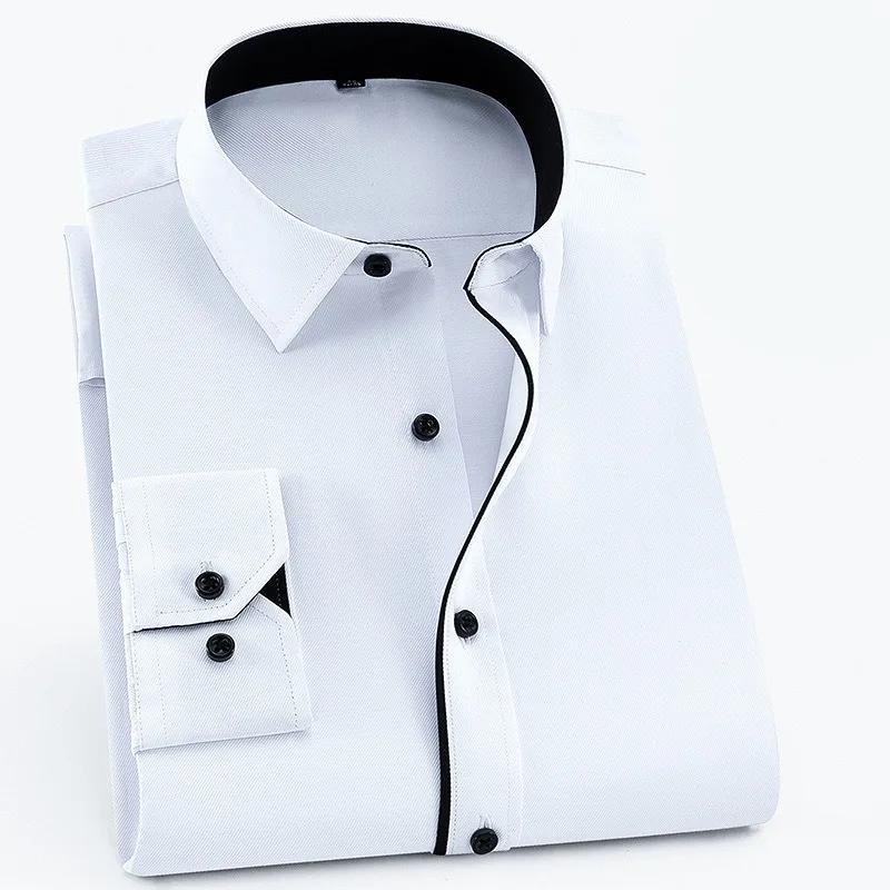 Collar long-sleeved white shirt youth business casual non-iron formal wear bottoming