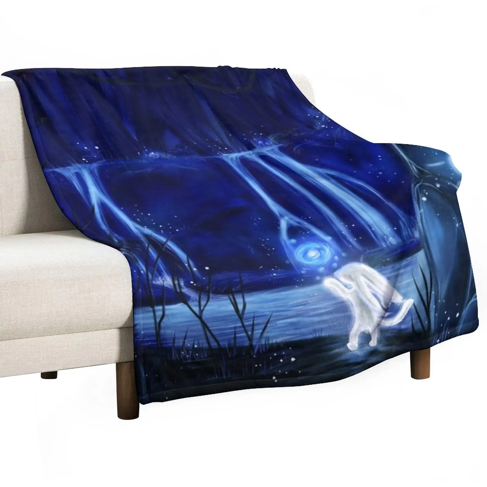 

Ori and the will of the wisps Throw Blanket Plaid on the sofa Hairy Blanket