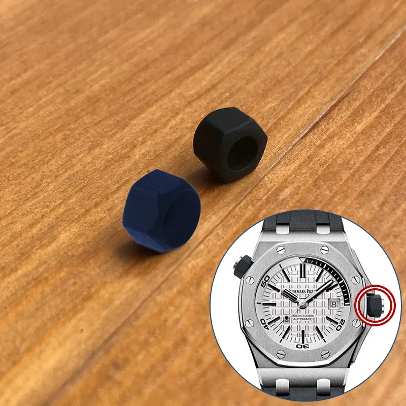 Guarda La Copertura In Gomma Della Corona Per L'Orologio Audemars Piguet Royal Oak Offshore 15710 15703