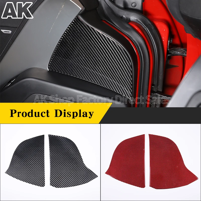 

For Chevrolet Corvette C7 2014-2019 Soft Carbon Fiber Car Door Anti-Collision Cushion Decorative Protection Sticker Accessories