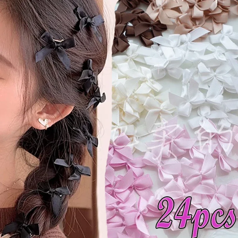 Pinzas para el pelo con Lazo de cinta para niña, Mini Clip lateral con lazo de estilo coreano, horquilla, pasador, accesorios para el cabello de bebé