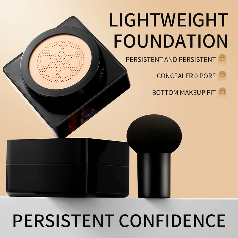 Mushroom Foundation Magic Head Air Cushion CC Cream Waterproof Brighten Foundation Cream Women Base Makeup Face Korean Cosmetics