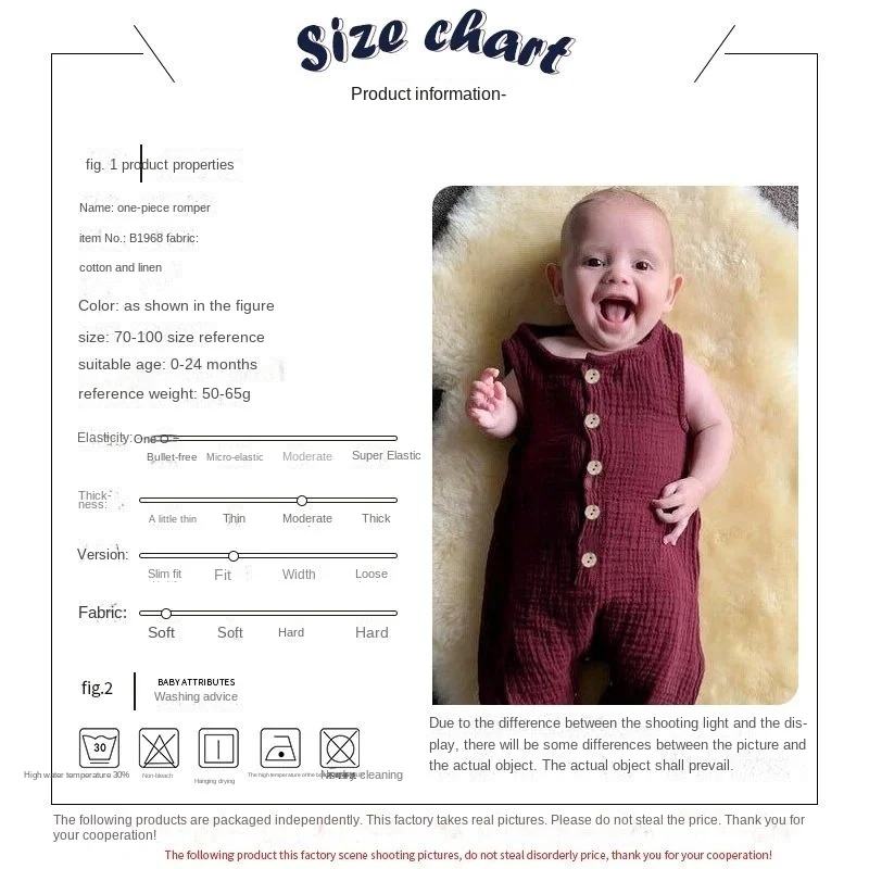 Summer Newborn Infant Baby Boys Girls Rompers Jumpsuits Playsuits Onepiece Cotton Linen Muslin Sleeveless Toddler Baby Clothing Baby Bodysuits made from viscose 