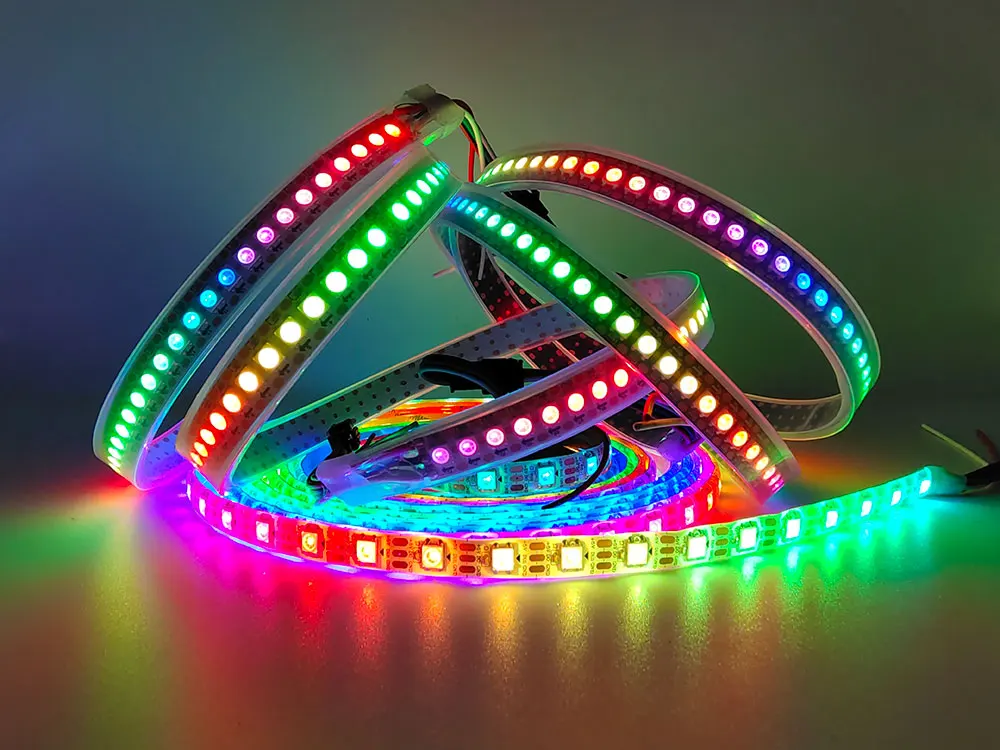 WS2812B WS2812 Digital Flexible Individually Addressable Pixel Led Strip RGB LED Strip 30/60/74/96/144Pixels/Leds/M Tape Light