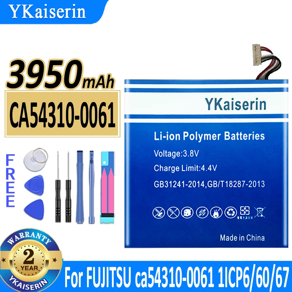 3950 мАч запасная батарея ykaisсеребрина фотоаккумулятор для FUJITSU CA54310-0061 1ICP6/60/67 |