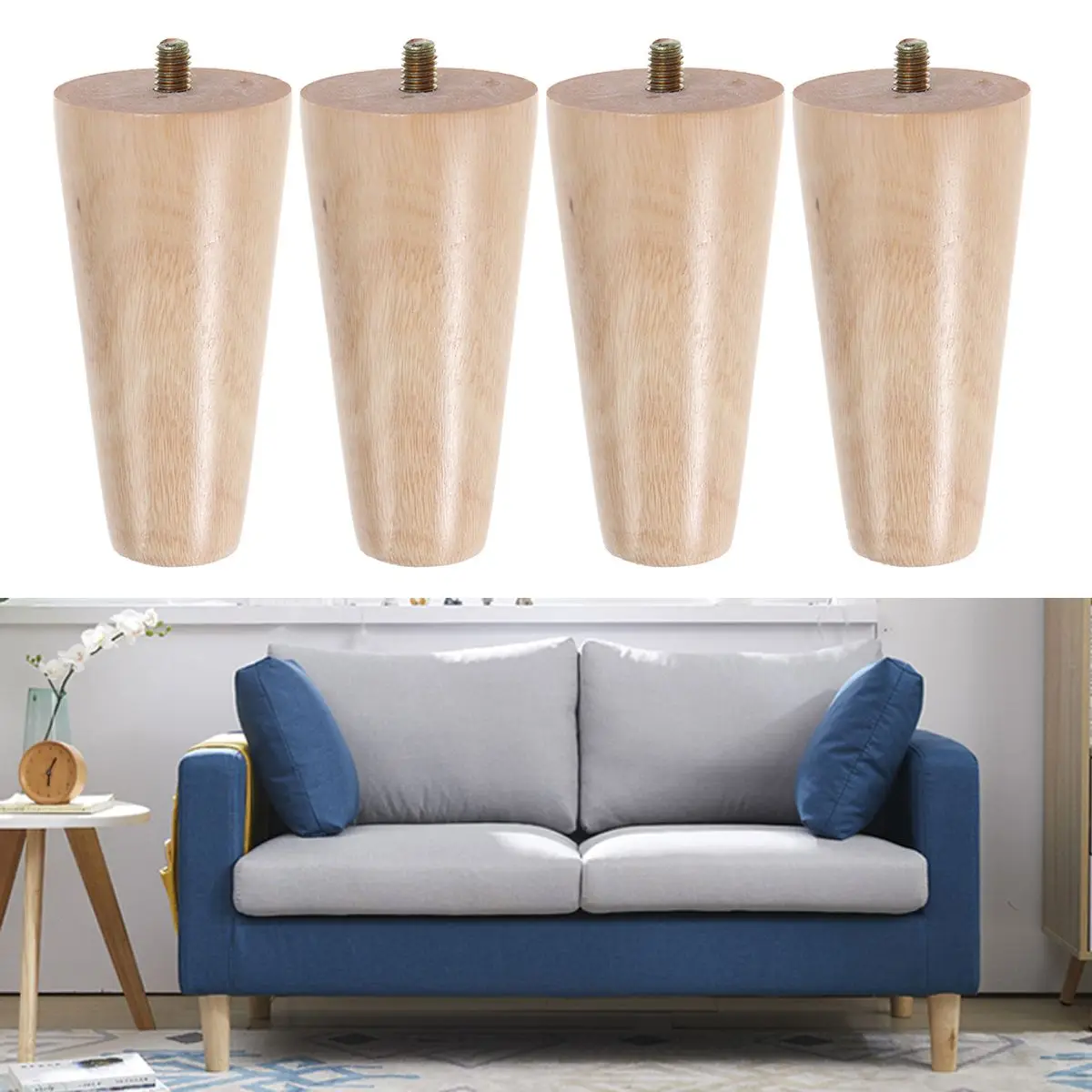 4PCS Solid Wood Furniture Legs Sofa Table Wardrobe Feet Non-slip Stabilize  Support Cabinet Replacement Furniture Accessories - AliExpress, image size:1200x1200