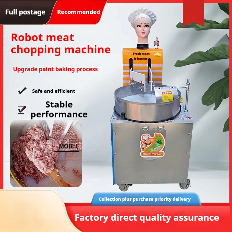 Commercial Automatic Meat Chopper - Robotic Machine for Dumpling, Bun, and Chili Filling Preparation