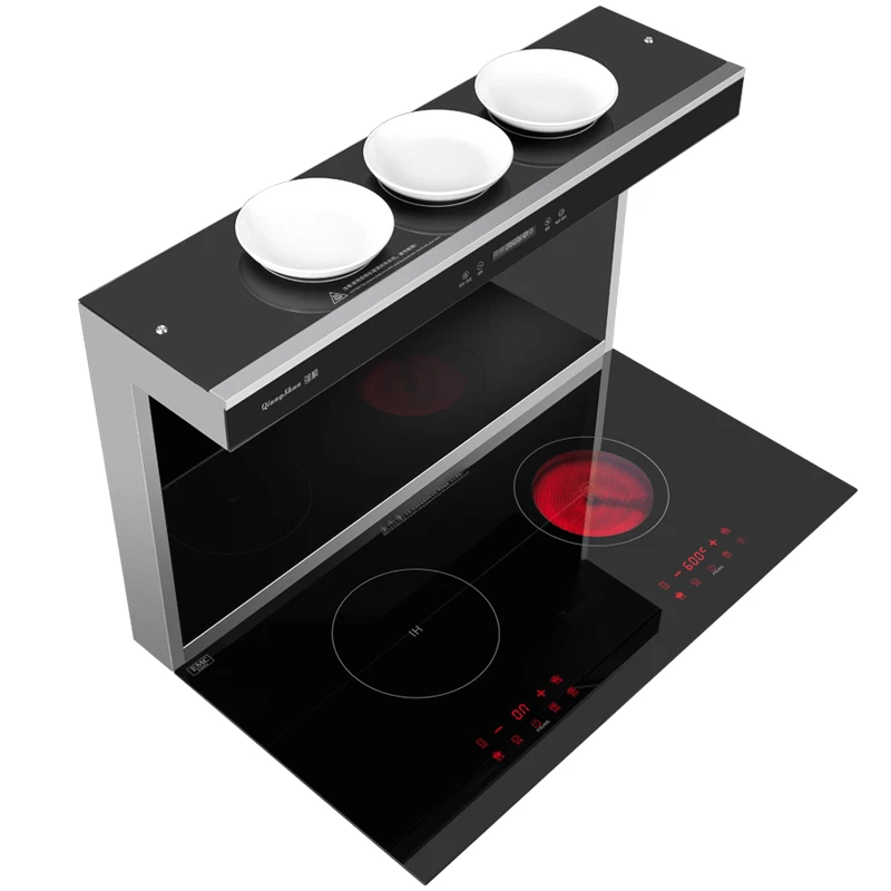 Split integrated stove T6 frequency conversion side suction range hood gas stove integrated environmental protection stove head