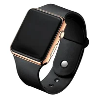 2024 mode Sport Montre numérique femmes hommes carré montres LED ceinture en Silicone électronique femmes montres numériques horloge Montre Femme 1