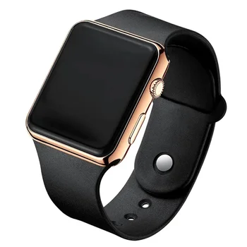 2024 Fashion Sport Digital Watch Women Men Square LED Watches Silicone Belt Electronic Women Digital Watches Clock Montre Femme 1