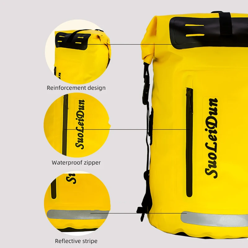Tactical Backpack PVC Outdoor Sports Backpack Large Capacity 35L 55L 85L Fishing Storage Bag Beach Swimming Rafting River Rafting Boating Bags