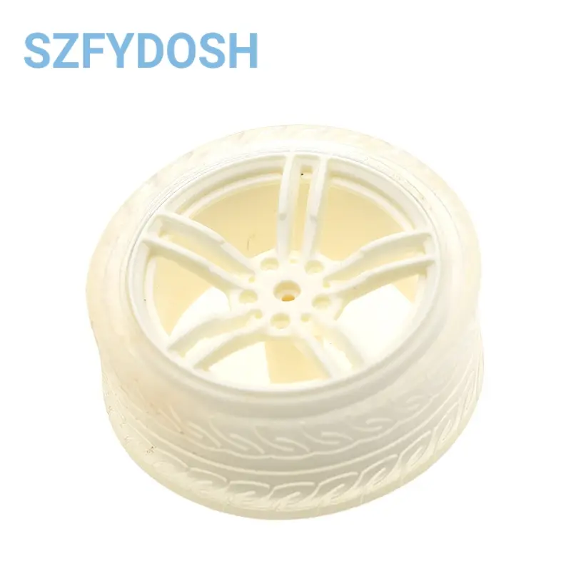 New Smart Car DIY Accessory Wheel Model Rubber Wheels TT Motor Tires 65*27mm image 8