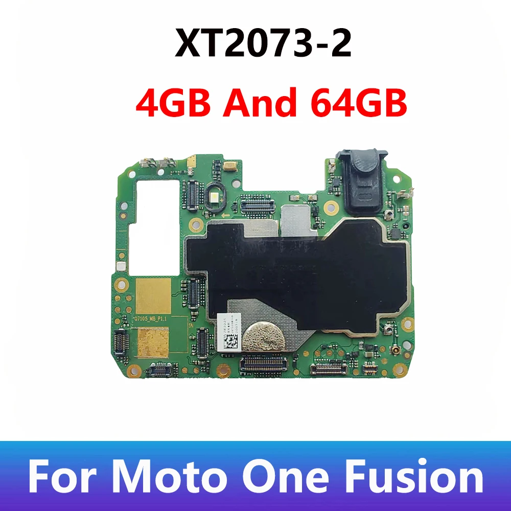 

Original For Motorola Moto One Fusion XT2073-2 Motherboard Mobile Electronic Panel Circuits With Chips Plate 4GB And 64GB