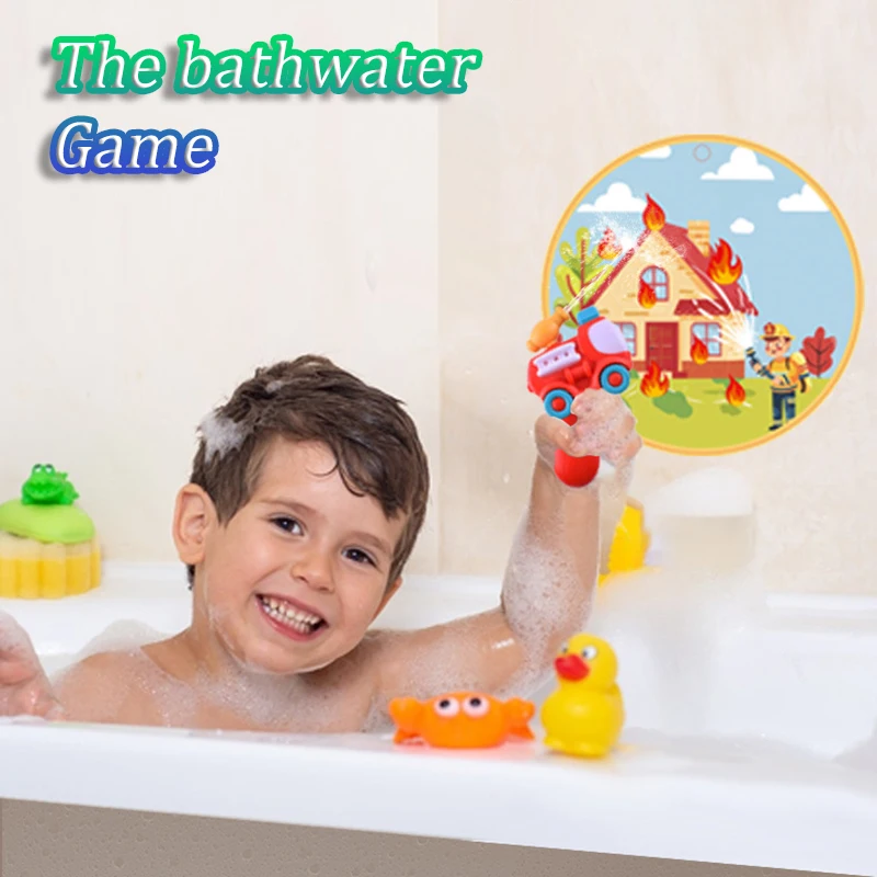 Toddler Bathroom Toys Thermochromic Fireman Water Gun Fire Extinguishing Games Kids Summer Pool Game Bath Toys For 3-6 Year Olds 4