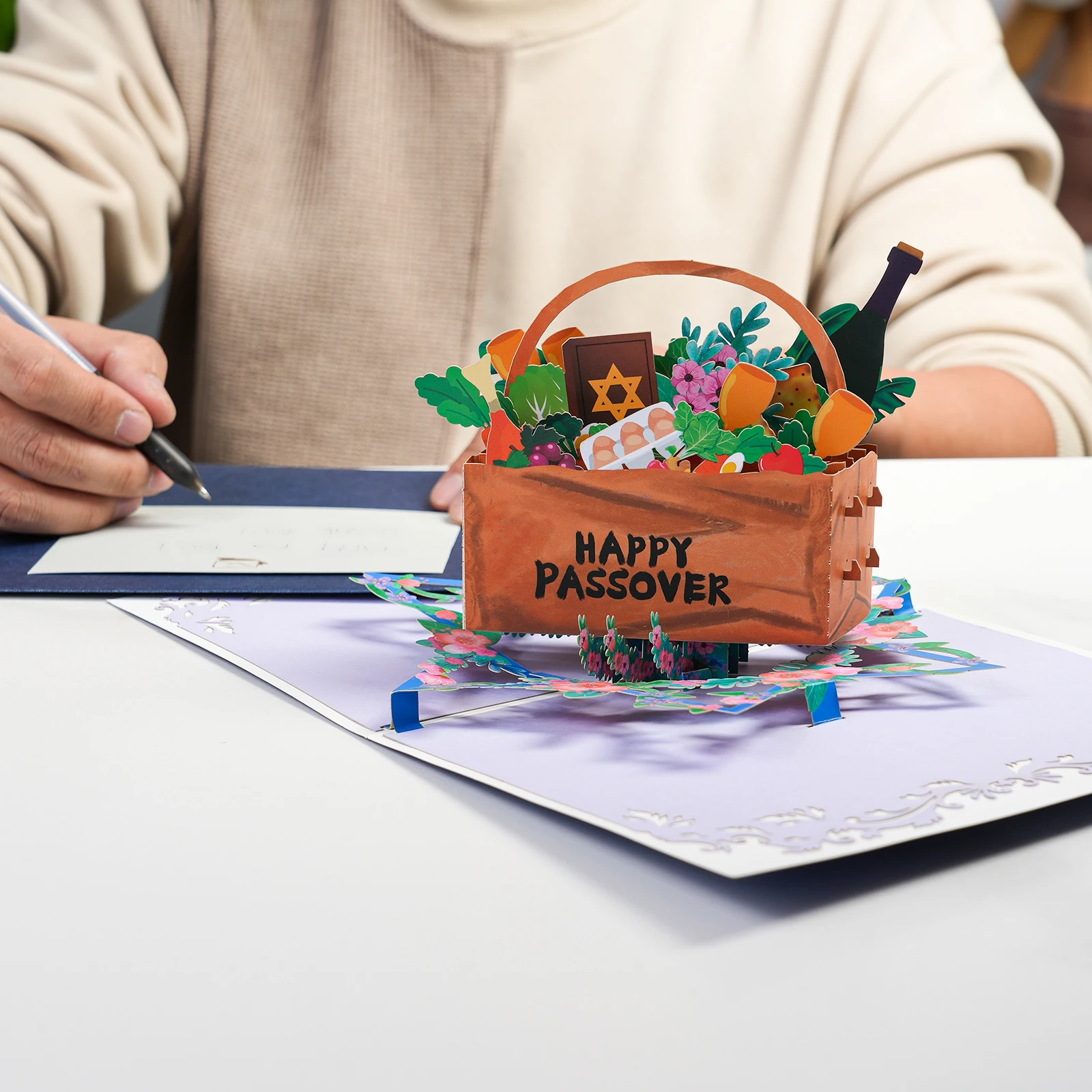 Happy Passover Pop Up Card for Jew Festival Gift 3D Greeting Cards