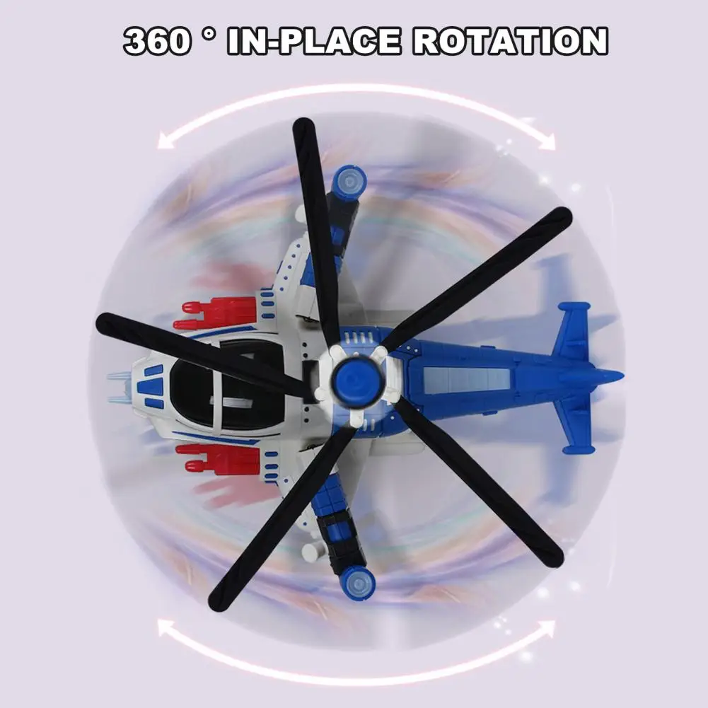 어린이용 지능형 장애물 회피 전기 헬리콥터 장난감, 음악 조명, 남아용 회전식 헬리콥터