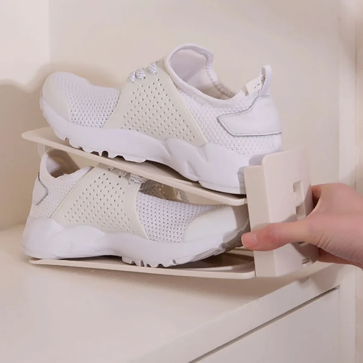 Double-Layer Shoe Rack Adjustable Storage