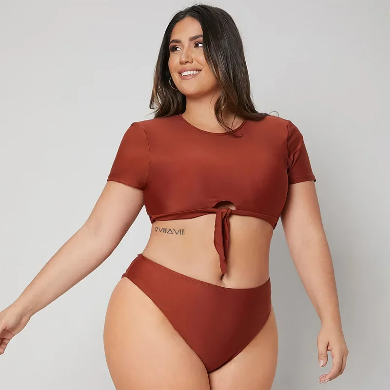 

New Big Size Swimsuit Women Europe And America Separate Print Sexy Europe And America Bikini Two Piece Sets