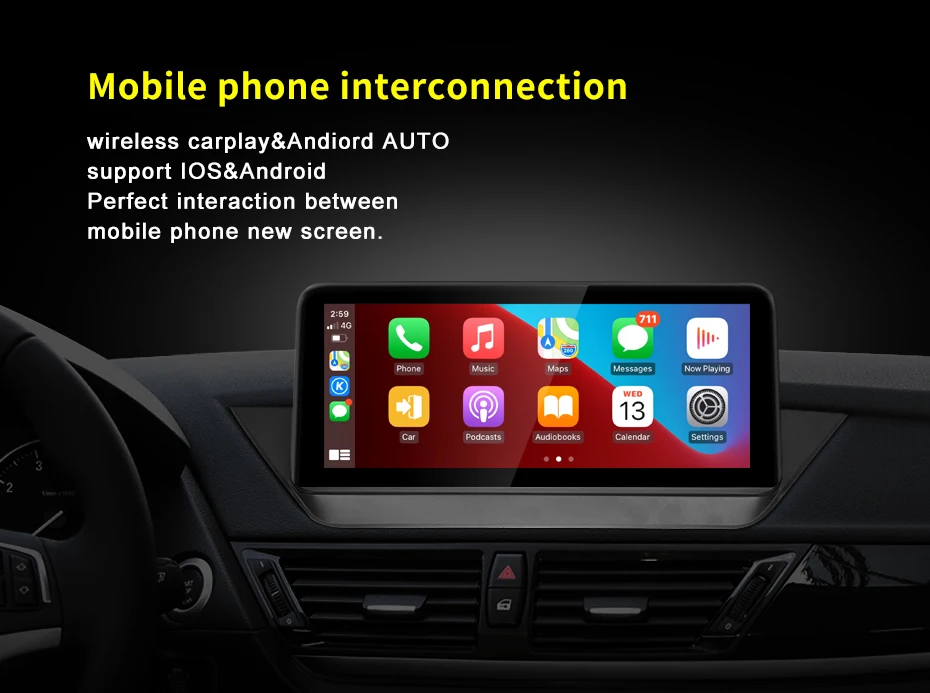 NEW ID8 Snapdragon665 10.25inch 8G 128G Android12 For BMW X1 E84 Car Video Playe