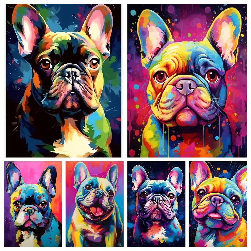 Cute French Bulldog Puppy Full Drill Diamond Painting Art Pet Dog Animal 5d Diy Cross Stitch Mosaic Handwork Room Decor Gift