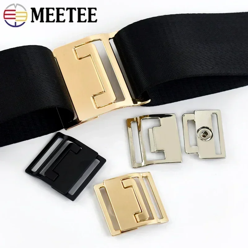 Adjustable Metal Buckle Clasp for Waistbands, Coats, Handbags, and Straps