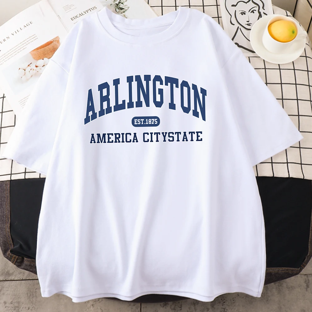 

Футболка Arlington Est.1875 мужская с принтом американского города, модная дышащая одежда, Винтажная летняя хлопковая с математическим принтом, с коротким рукавом