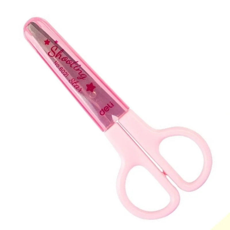 델리 미니 스테인레스 스틸 가위, 어린이 안전 헤드 종이 커터, 학교 사무실 용..