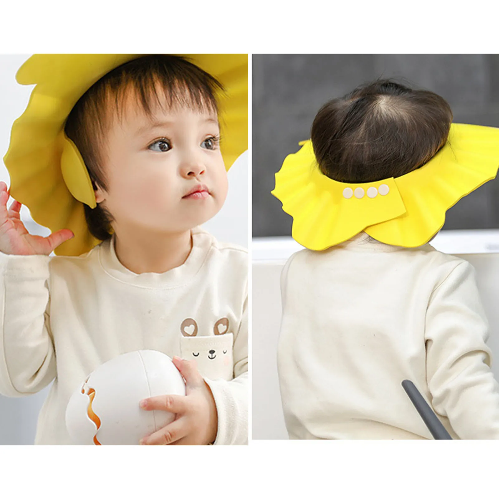 Baby Shower Cap Baby Bathing Cap With Ear Protection Wash Bath Shield Visor Hat Adjustable Bathing Tub Head Protector For hair wash hat,shampoo shower cap,hair wash shield